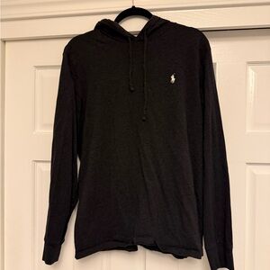 Ralph Lauren Polo Lightweight Hoodie Charcoal Gray Size Large Men’s